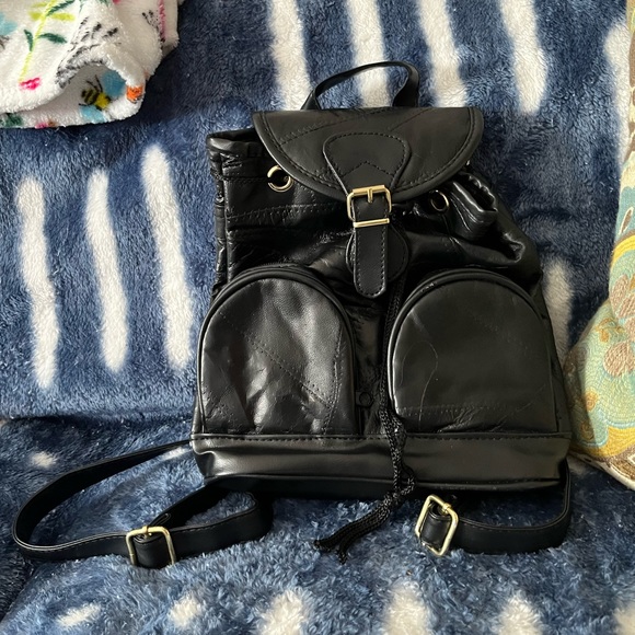 Bags Small Vintage Leather Backpack Poshmark